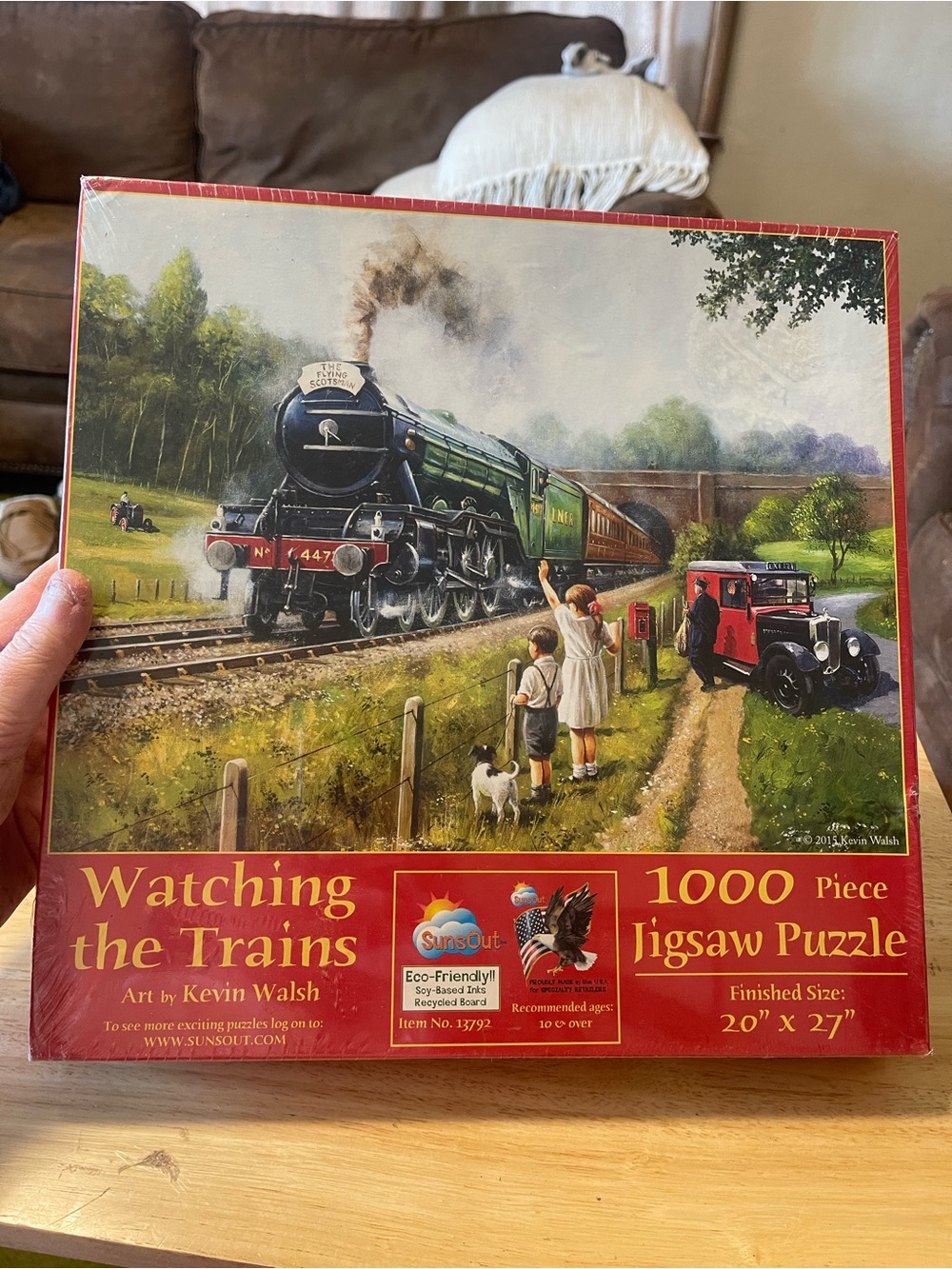 SunsOut "Watching the Trains" Kevin Walsh 1000 Piece Jigsaw Puzzle 13792